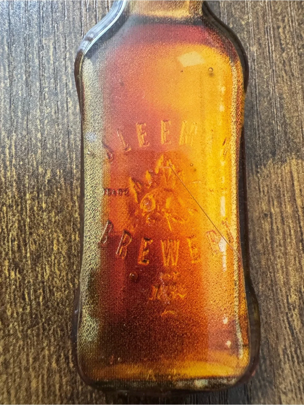 Vintage Sleeman Brewery Beer Bottle Advertising Acrylic Keychain‎ Breweriana